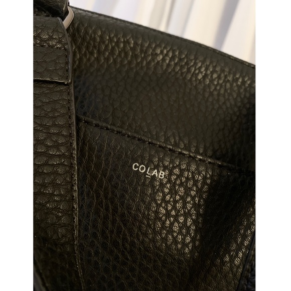 NWT Co-Lab All Black Pebbled Leather Purse - Picture 7 of 14